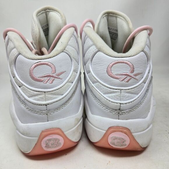 REEBOK Question Mid Allen Iverson Pink Toe White and Pink Sneakers Size 9.5 Mens - Picture 5 of 10